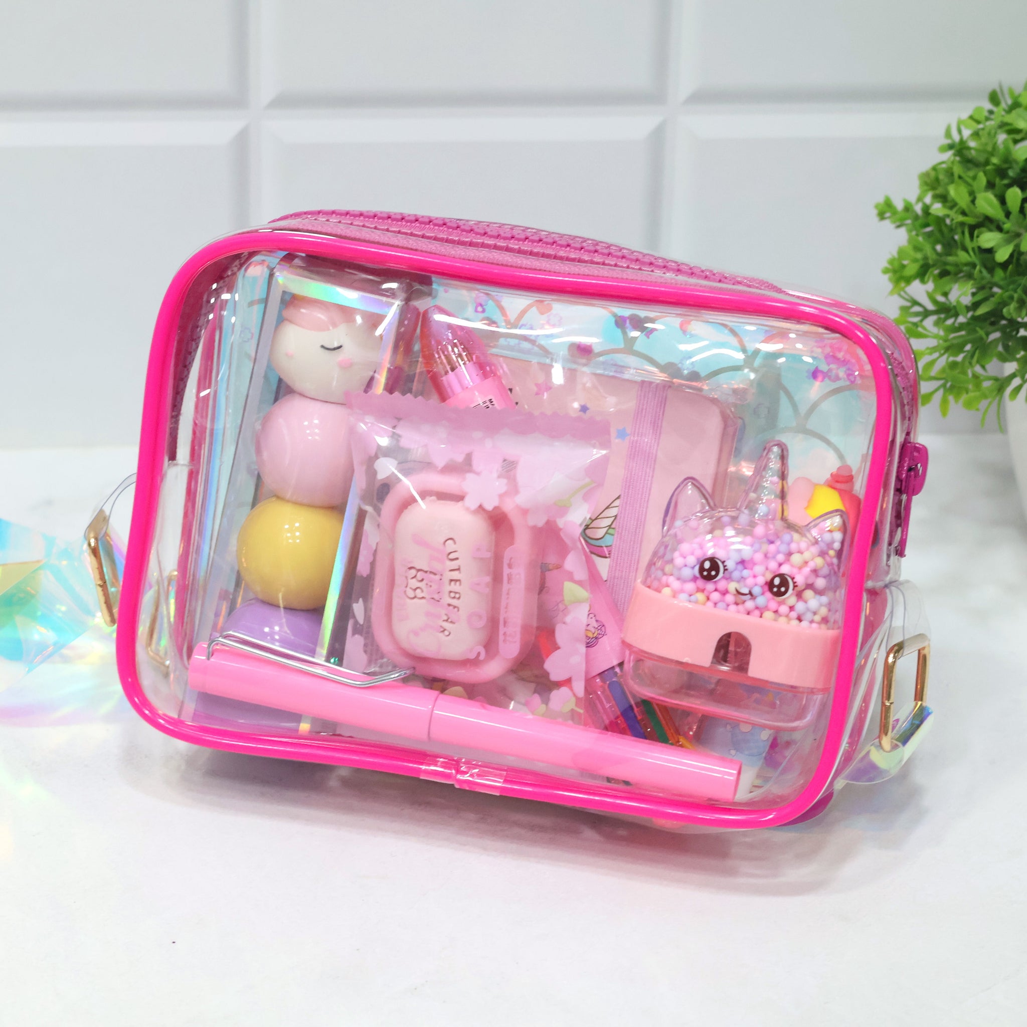 Unicorn Holographic Transparent Sling Bag