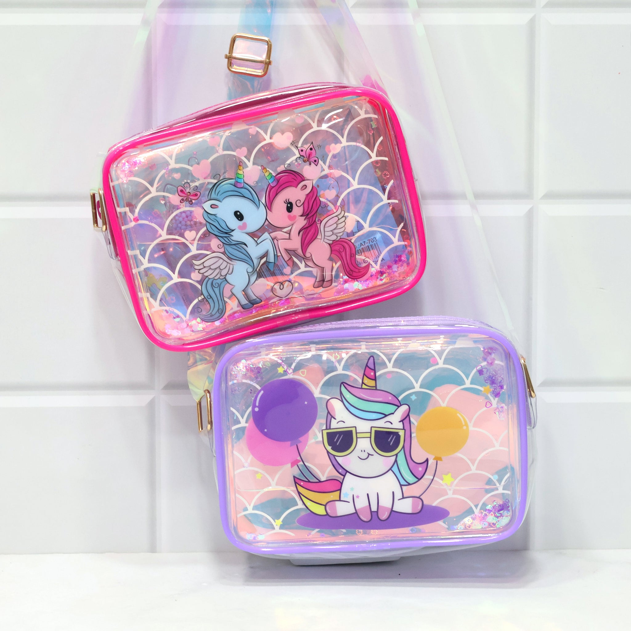 Unicorn Holographic Transparent Sling Bag