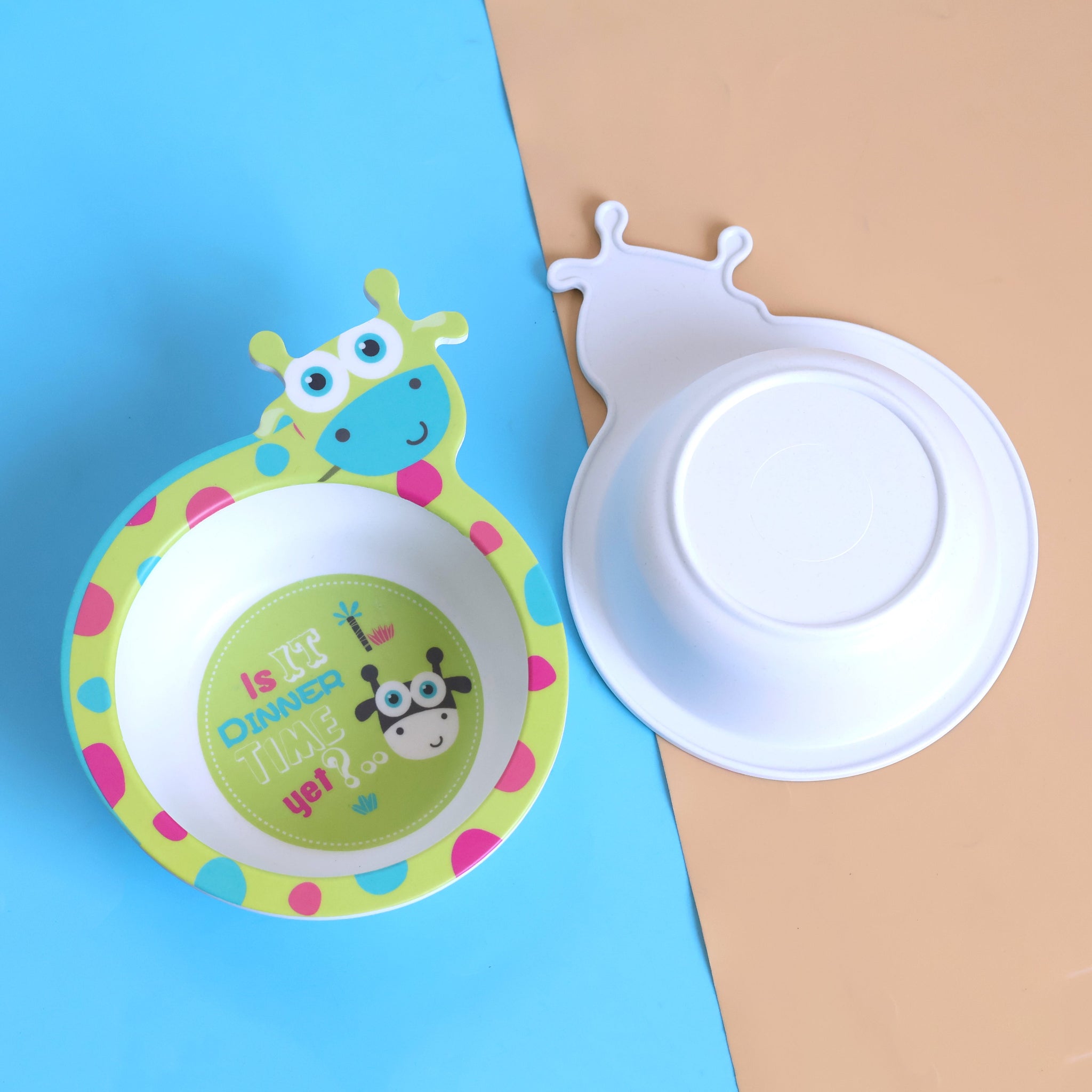 Eco-Chic Giraffe Bamboo Fiber Food Bowl