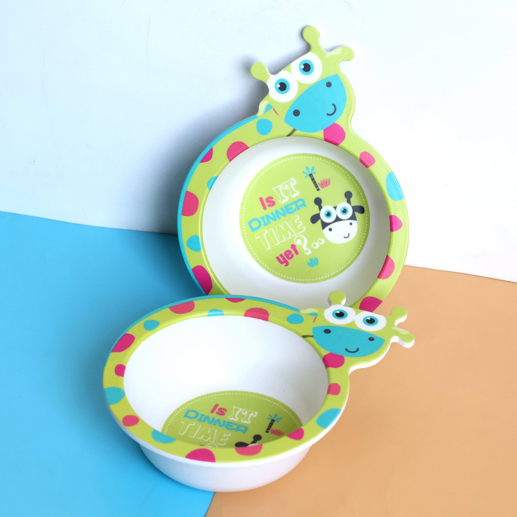 Eco-Chic Giraffe Bamboo Fiber Food Bowl