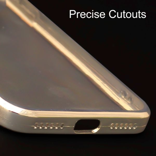 Silver 6D Chrome Logo Cut Transparent Case for Apple iphone 7