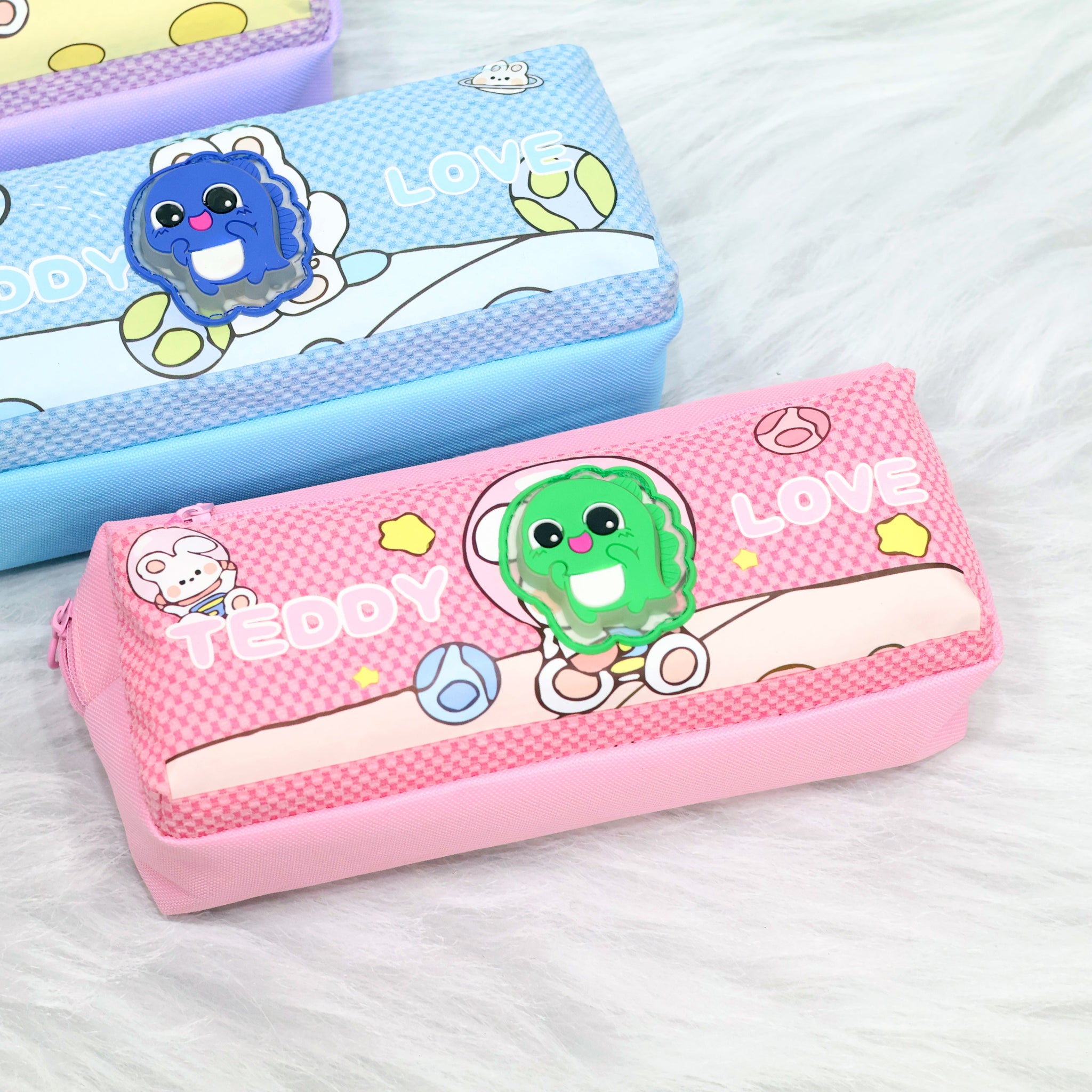 Cute Dino Theme Pencil Pouch