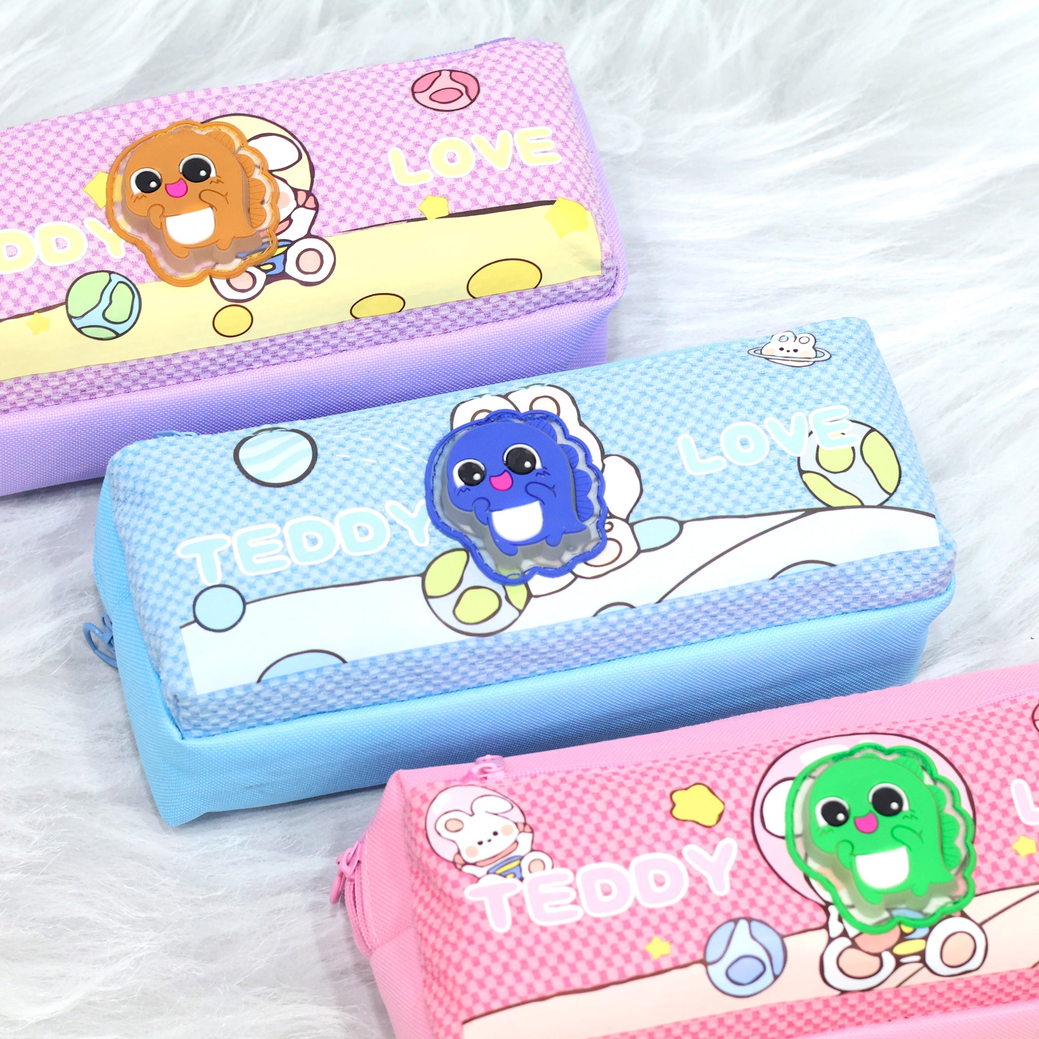Cute Dino Theme Pencil Pouch