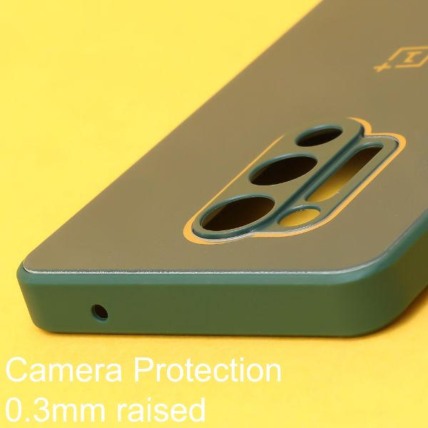 Dark green camera Safe mirror case for Oneplus 8 Pro