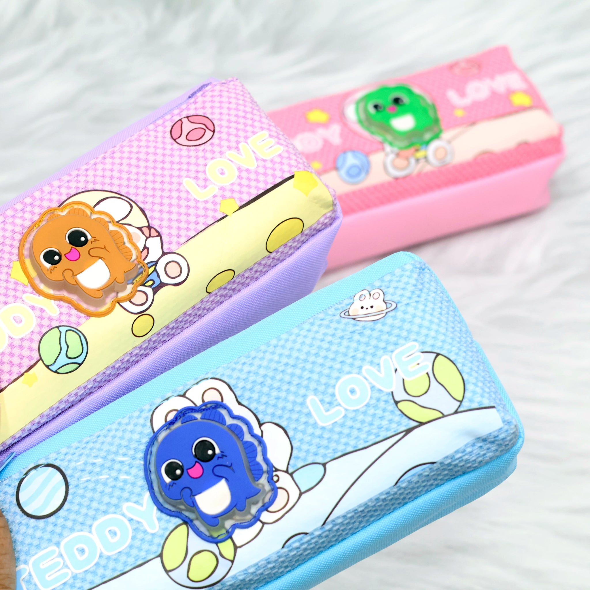 Cute Dino Theme Pencil Pouch