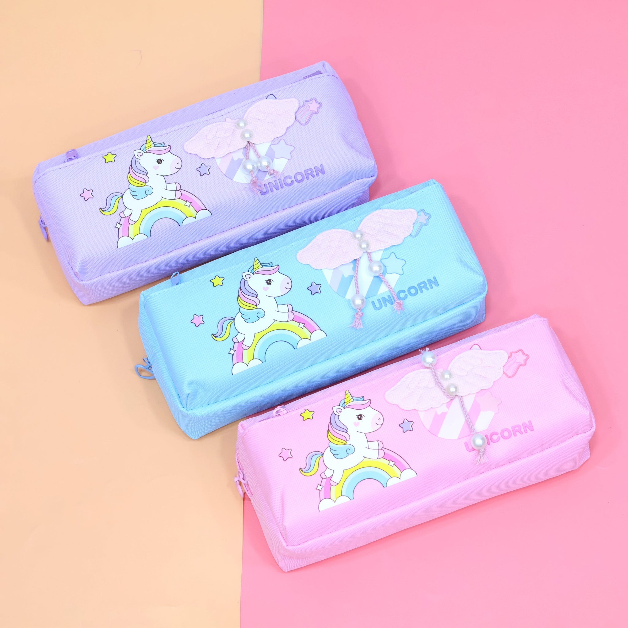 Rainbow Unicorn Wings Pencil Pouch