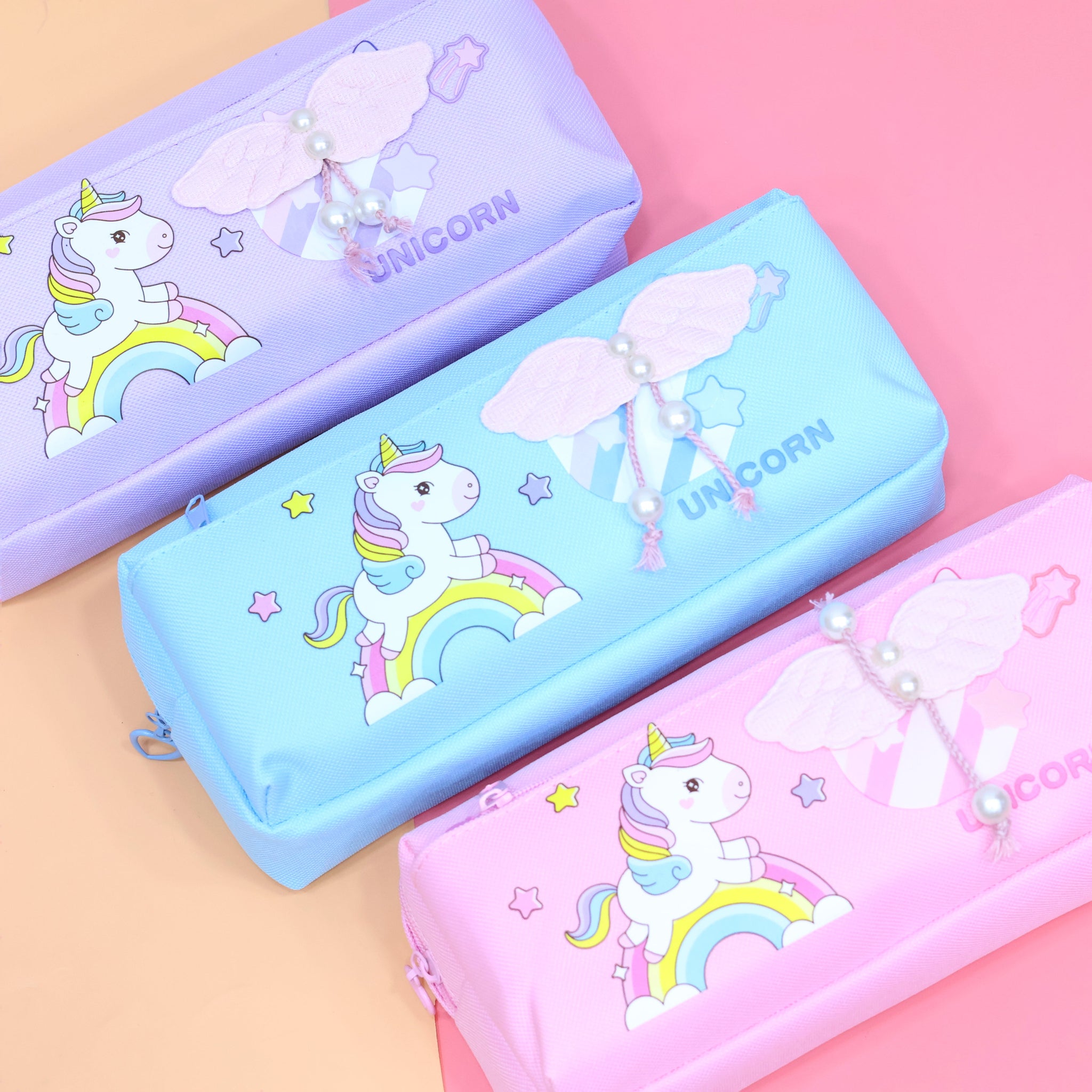 Rainbow Unicorn Wings Pencil Pouch