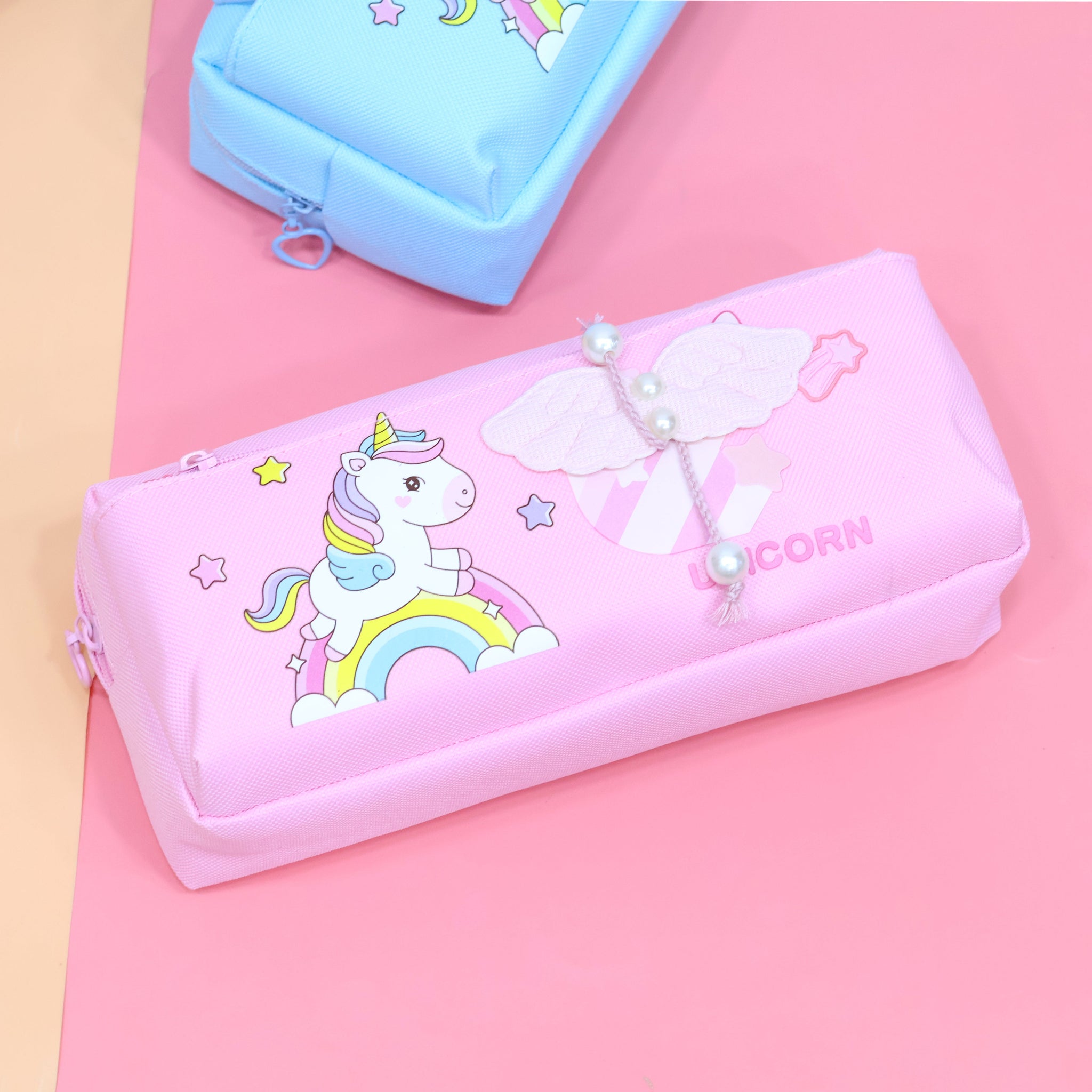 Rainbow Unicorn Wings Pencil Pouch