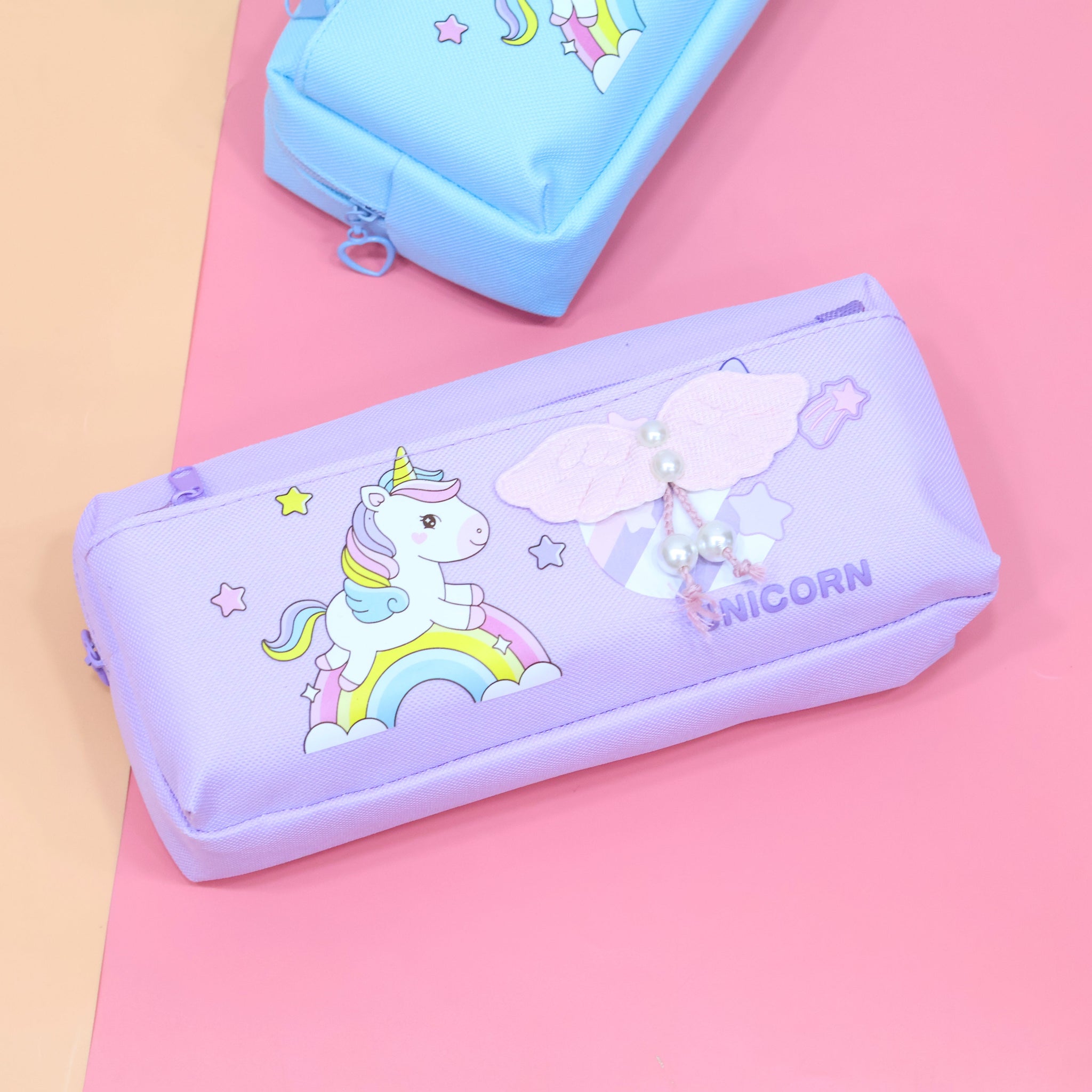 Rainbow Unicorn Wings Pencil Pouch