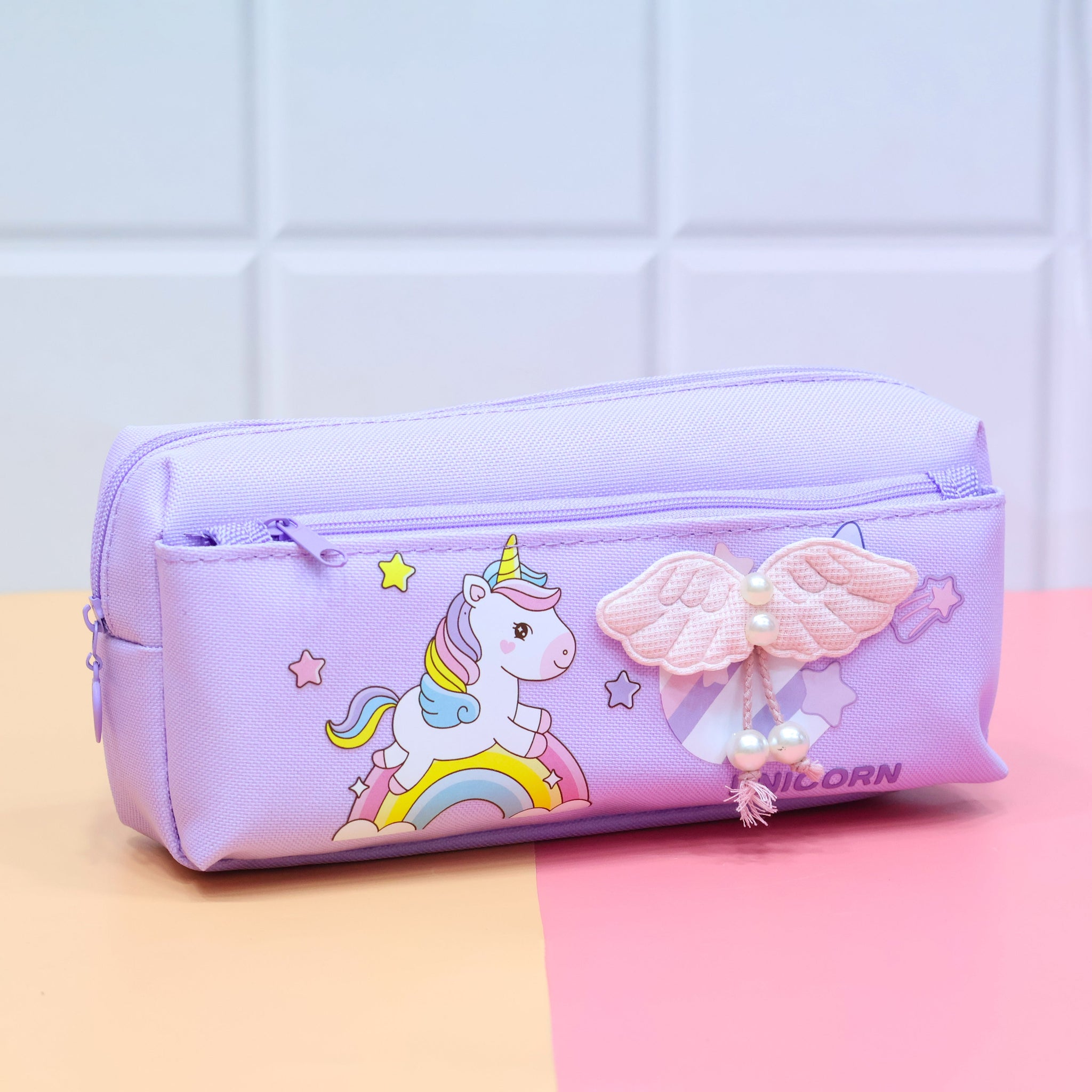 Rainbow Unicorn Wings Pencil Pouch