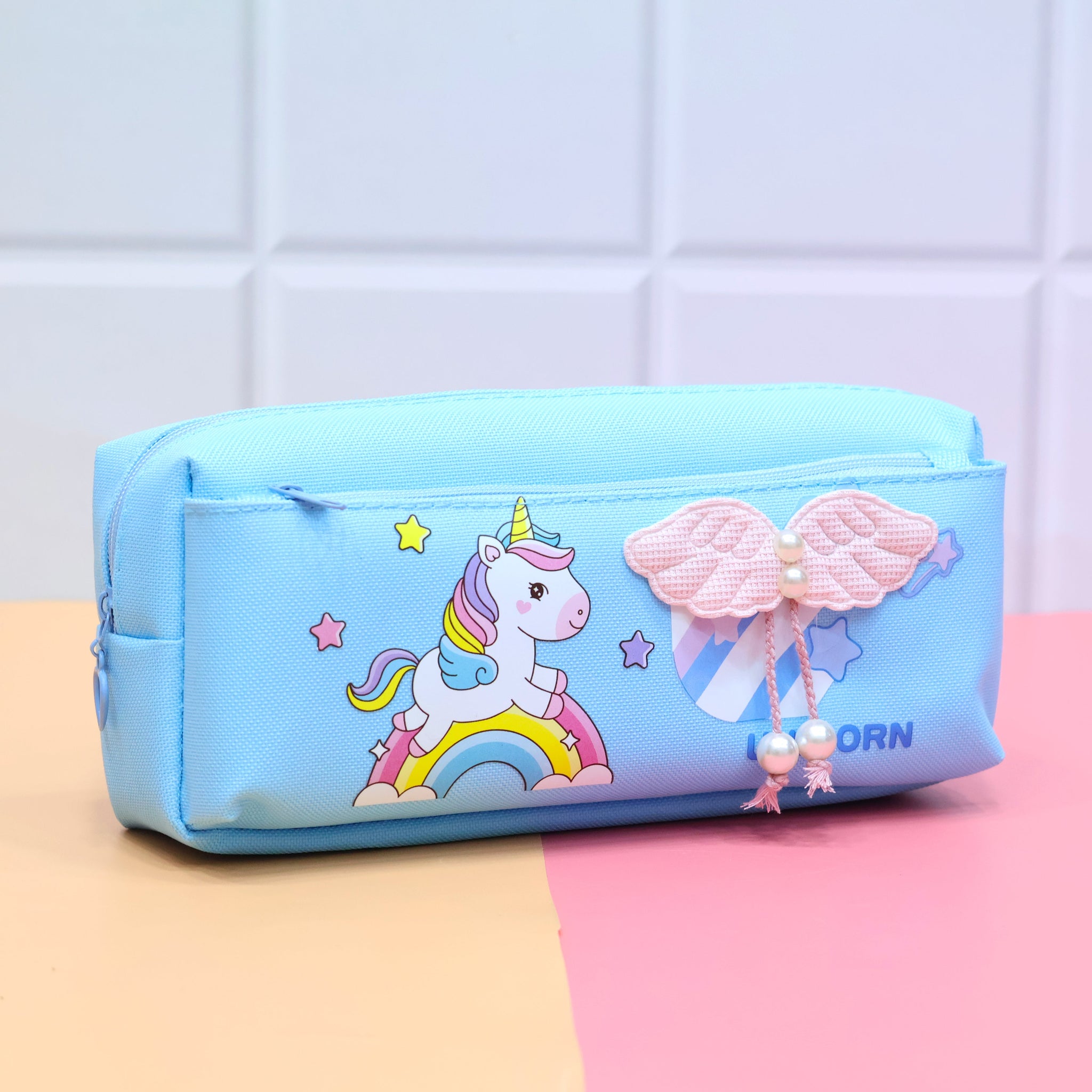 Rainbow Unicorn Wings Pencil Pouch