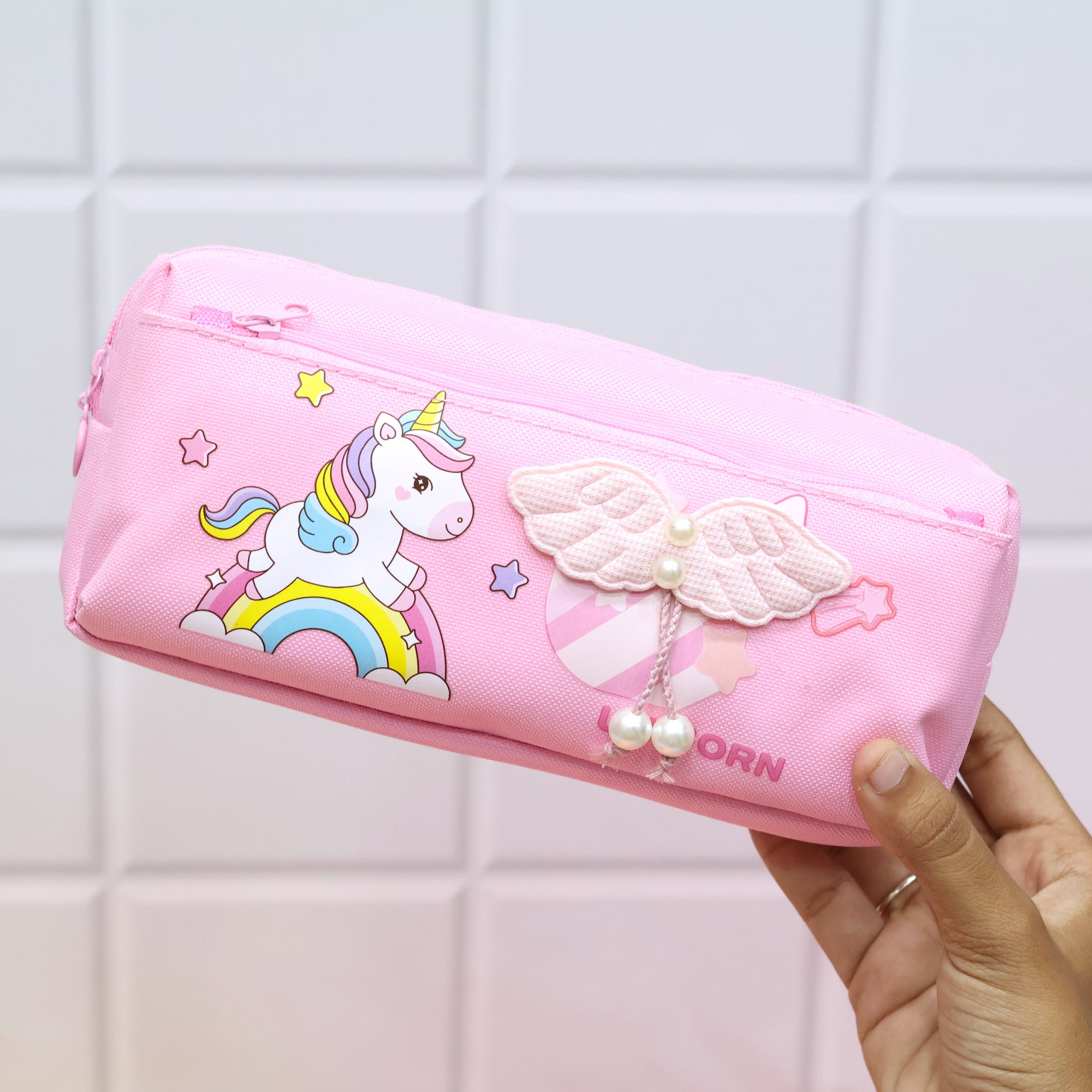 Rainbow Unicorn Wings Pencil Pouch