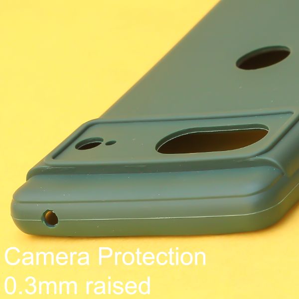 Dark Green Candy Logo Cut Silicone Case for Google Pixel 7