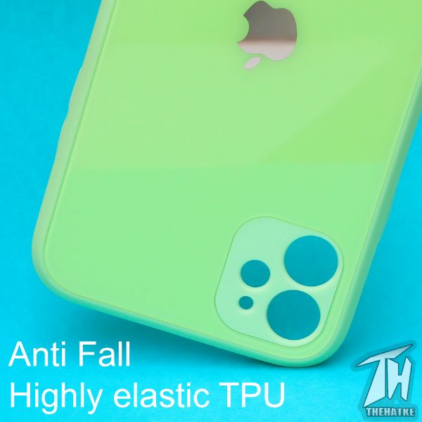 Light green camera Safe mirror case for Apple Iphone 12