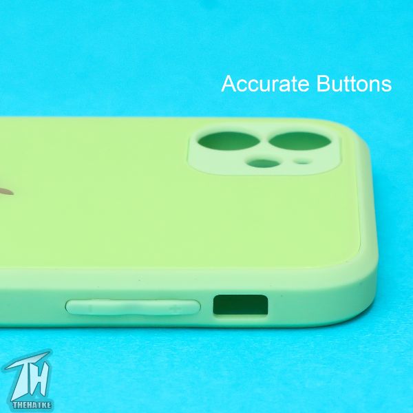 Light green camera Safe mirror case for Apple Iphone 12