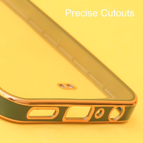 Dark Green Electroplated Transparent Case for Realme 8 5G