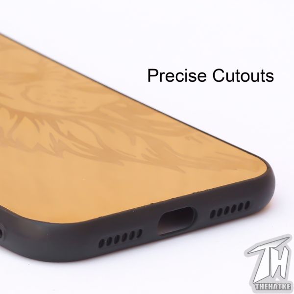 Golden Lion mirror Silicone Case for Apple Iphone 11 Pro Max