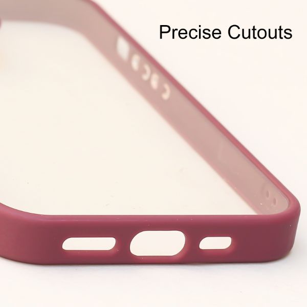 Mehroon Metal Safe Transparent Case for Apple iphone 12