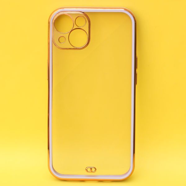 Purple Electroplated Transparent Case for Apple iphone 14