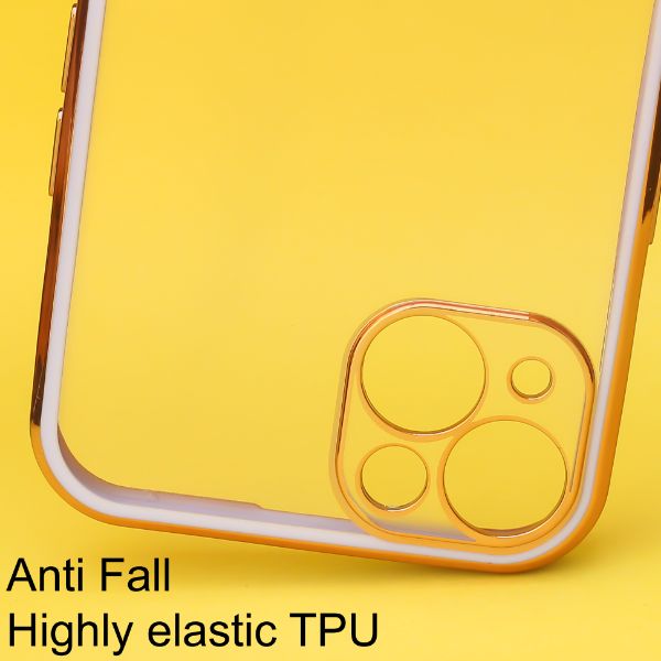 Purple Electroplated Transparent Case for Apple iphone 14