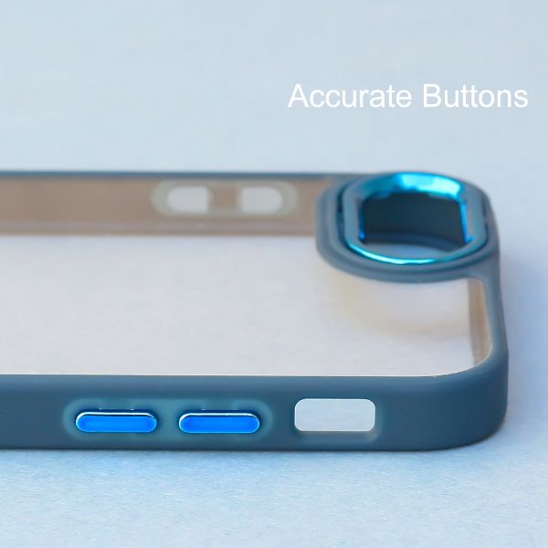 Dark Blue Metal Safe Transparent Case for Apple iphone 6