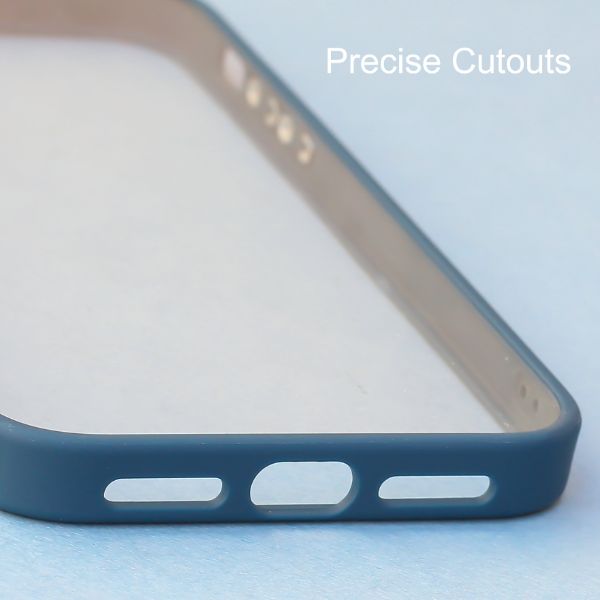 Dark Blue Metal Protection Transparent Case for Apple iphone X/Xs