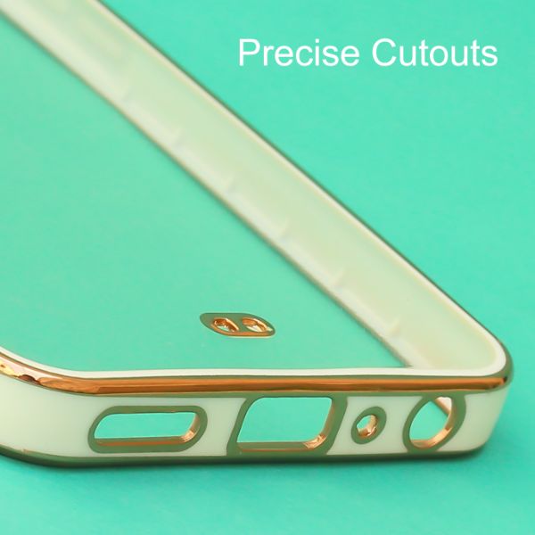 White Electroplated Transparent Case for Realme 8 5G