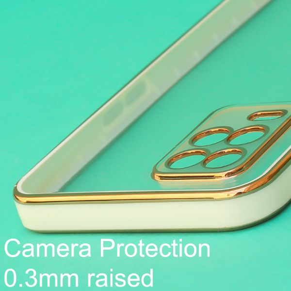 White Electroplated Transparent Case for Realme 8 5G