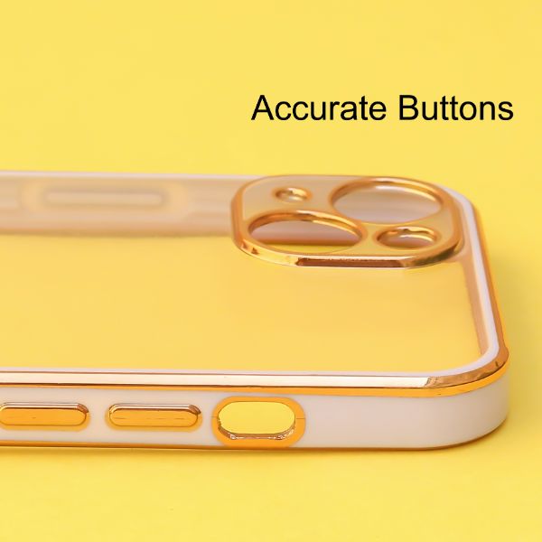 Rose Gold Electroplated Transparent Case for Apple iphone 13