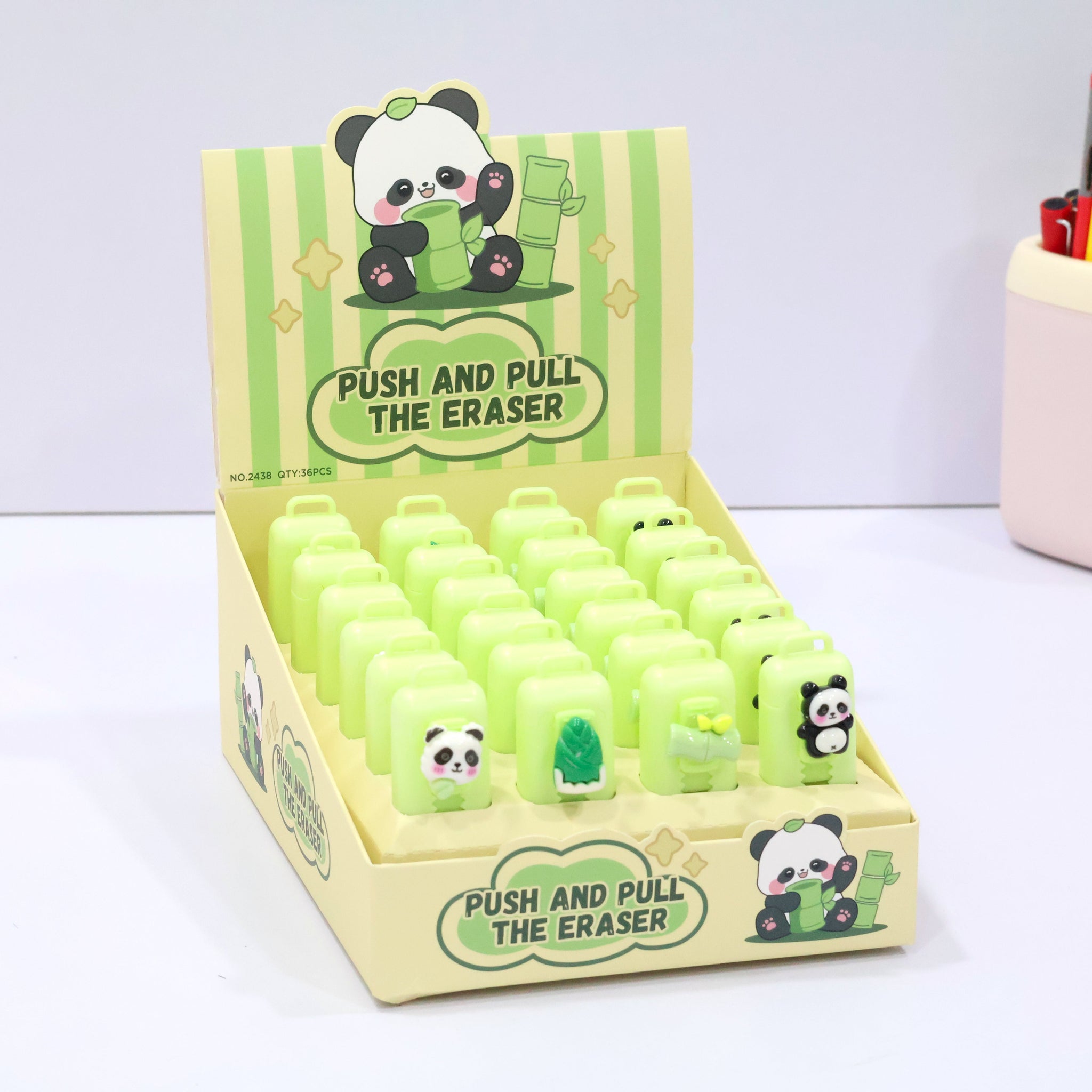 Panda Retractable Sliding Eraser