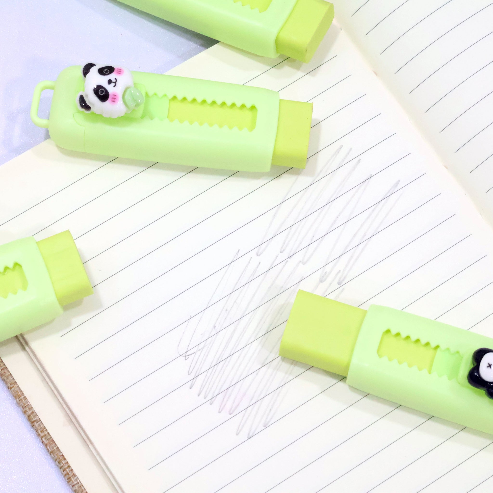 Panda Retractable Sliding Eraser