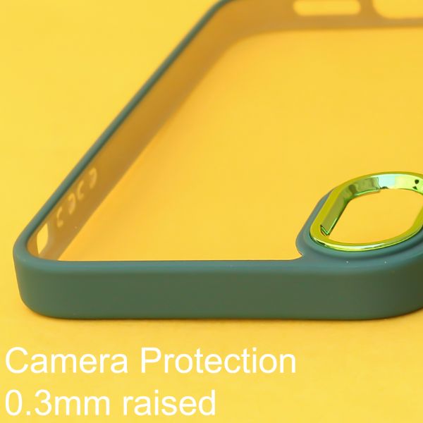Dark Green Metal Safe Transparent Case for Apple iphone XR
