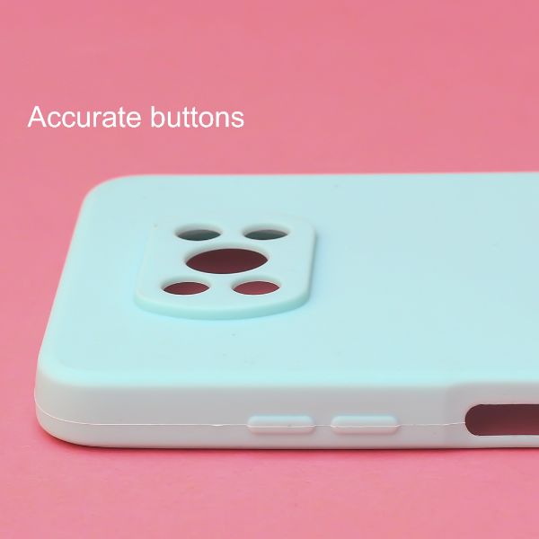 Light Blue Candy Silicone Case for Poco X3