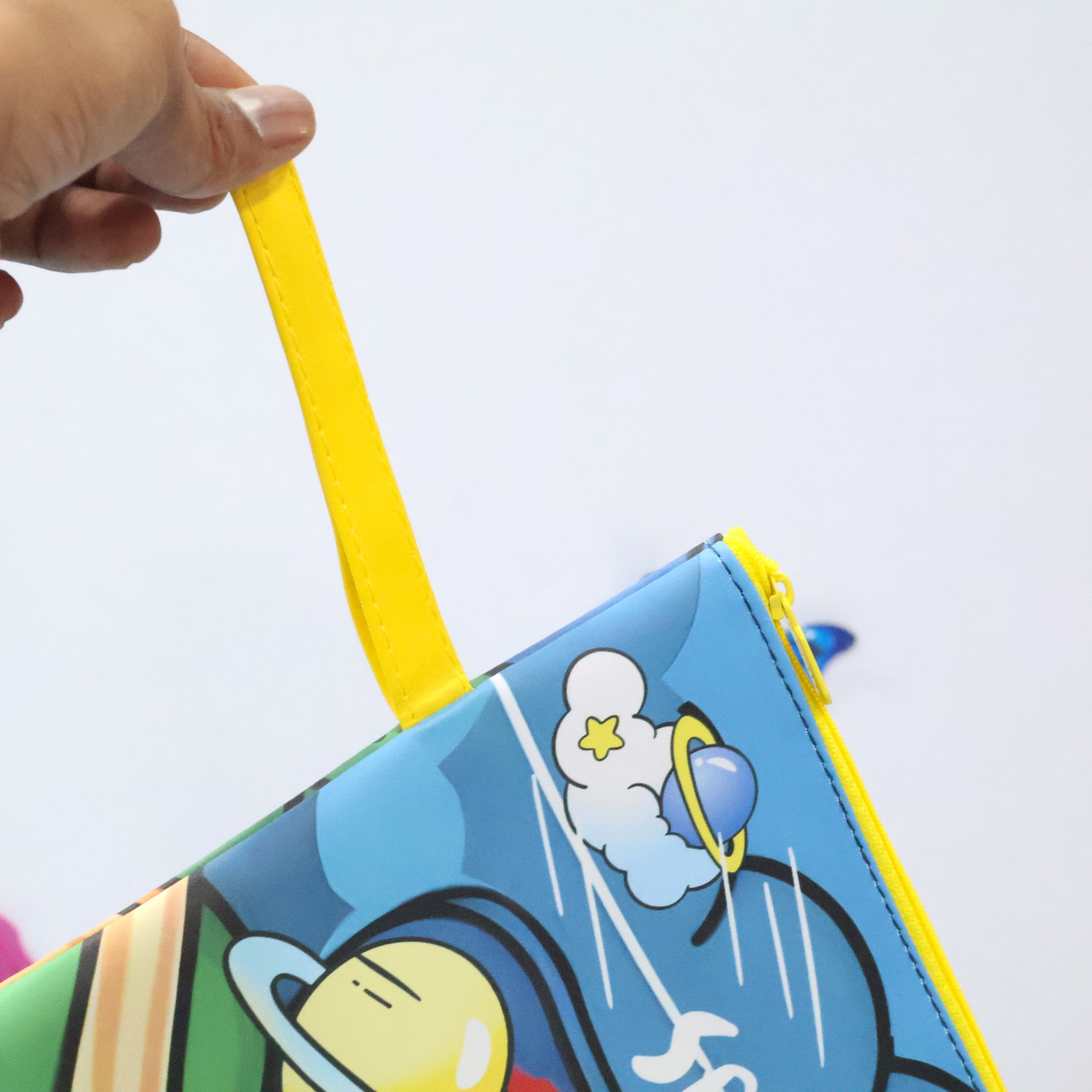Cartoon A4 Zipper Folder Bag – Cute & Durable Organizer