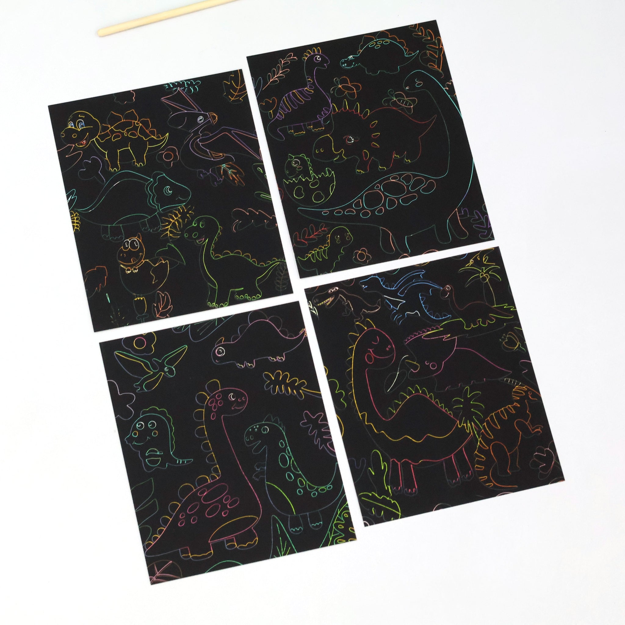 Kids' Painting Fun Scratch Cards 4 Sheets