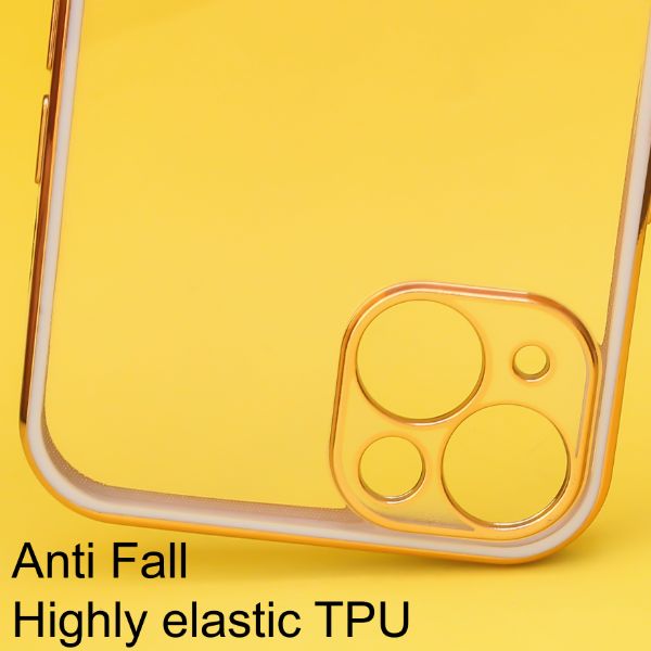 Rose Gold Electroplated Transparent Case for Apple iphone 13