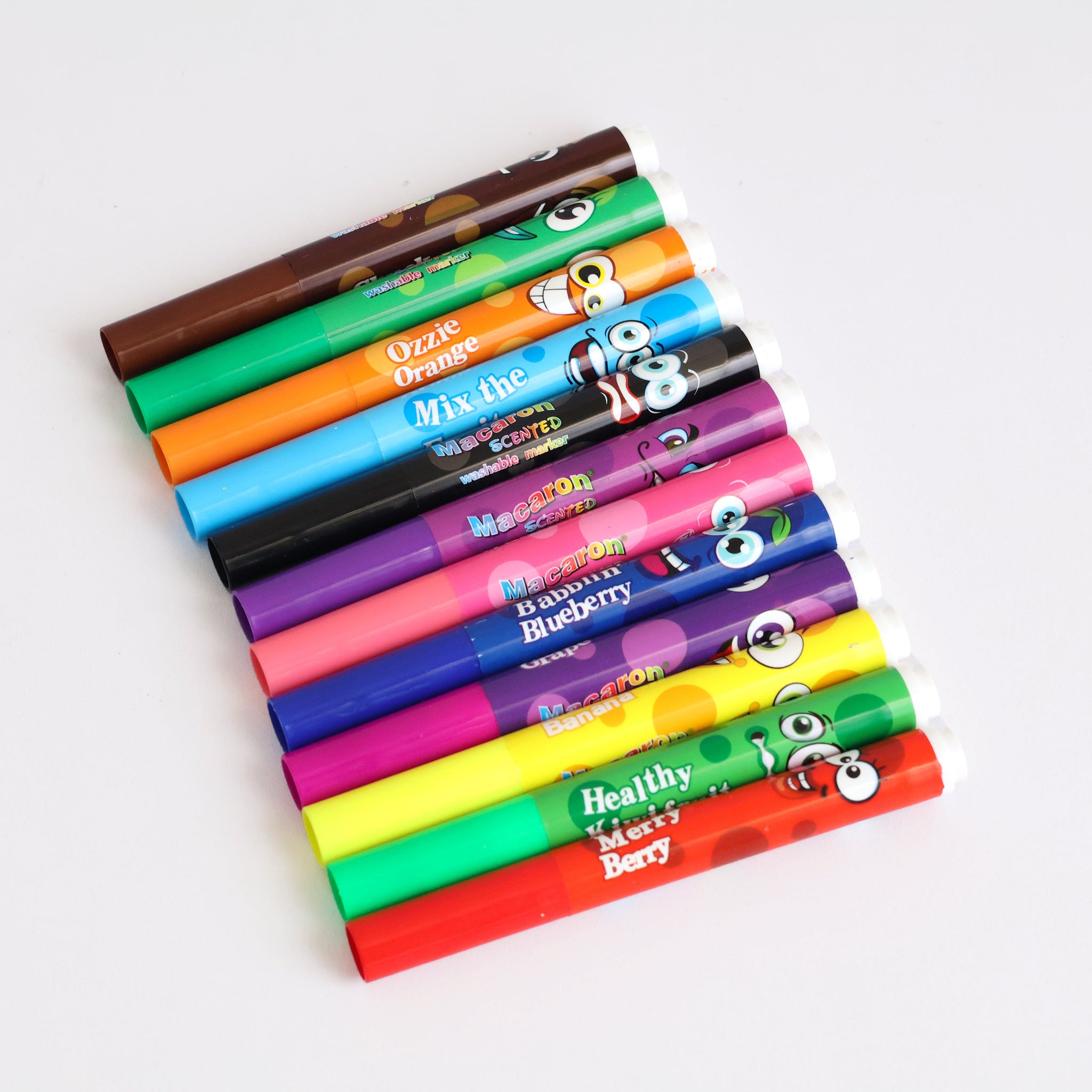 Pack of 12pcs Macaron Scented Markers | Smooth, Fun & Fragrant