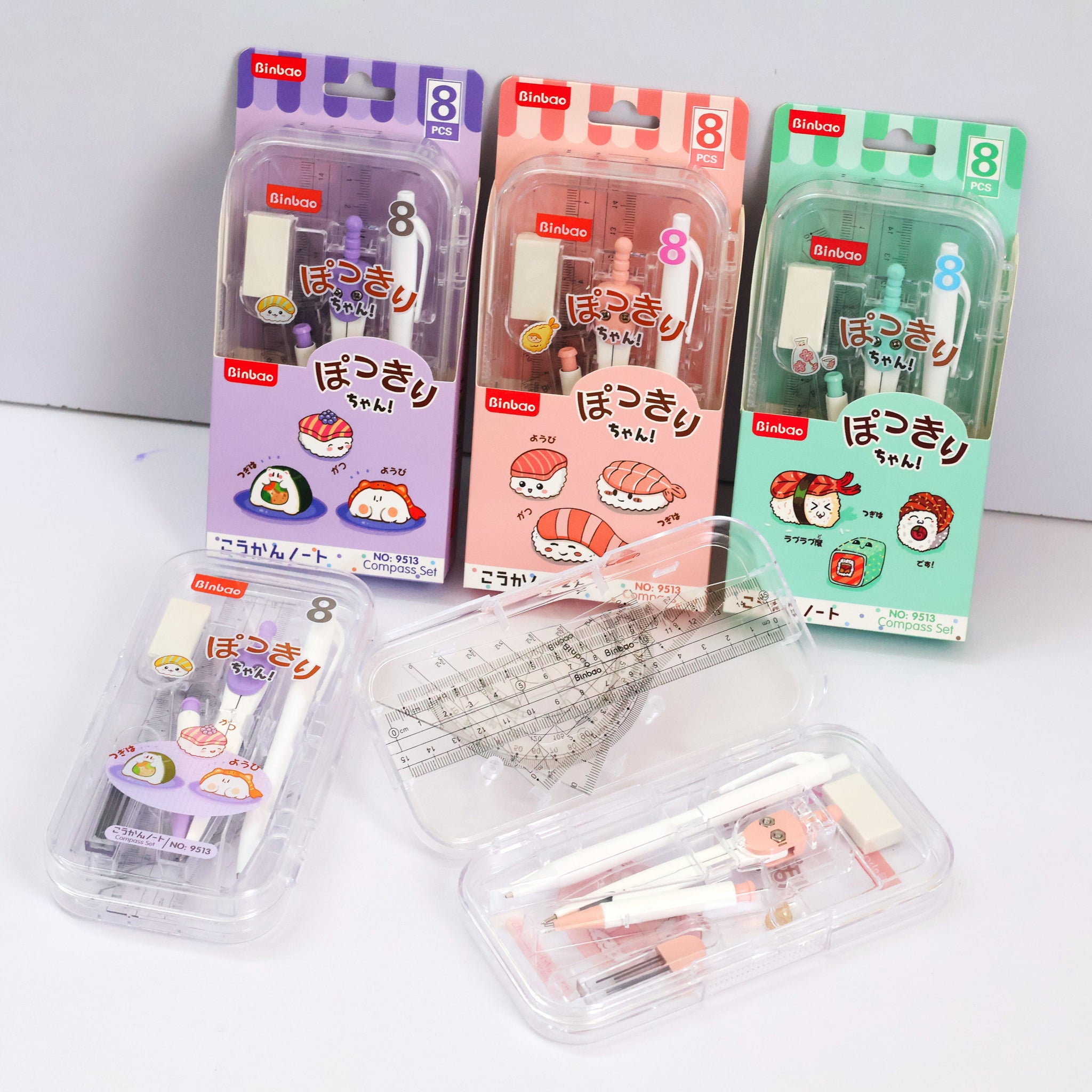 All-in-One Geometry Set with Pencil, Triangles & More