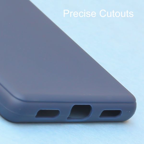 Dark Blue Candy Logo Cut Silicone Case for Google Pixel 6A