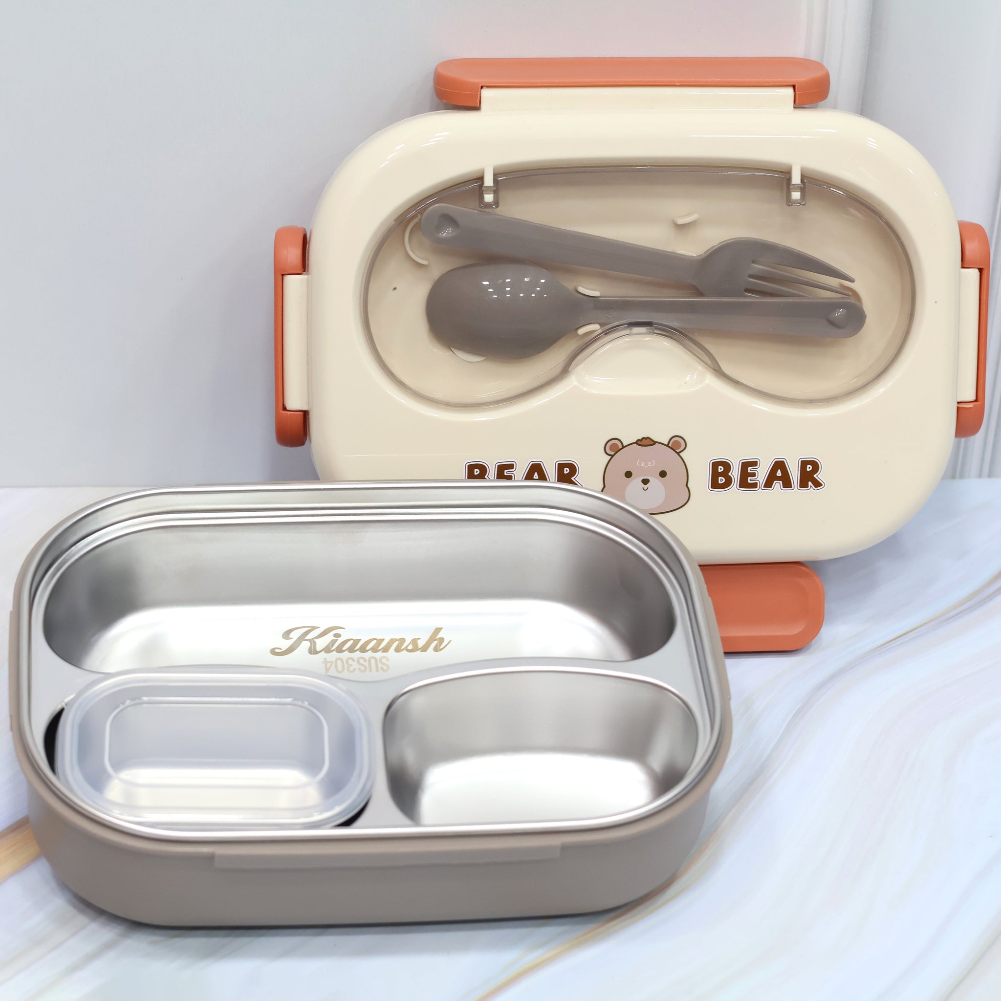 Bear, Unicorn, Duck Leek Proof Stainless Steel Lunch Box