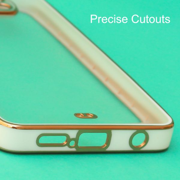 White Electroplated Transparent Case for Poco X3