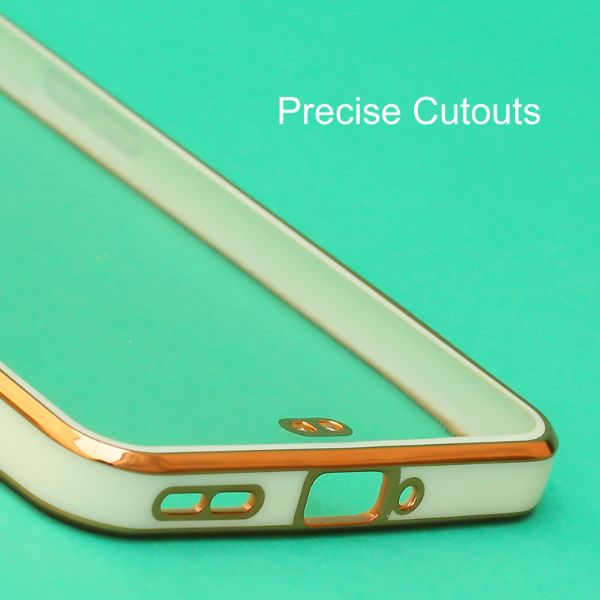 White Electroplated Transparent Case for Oneplus Nord