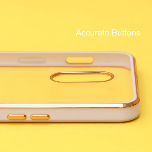 Purple Electroplated Transparent Case for Oneplus 7