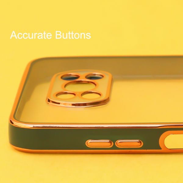 Dark Green Electroplated Transparent Case for Poco X3