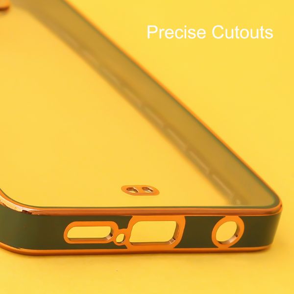 Dark Green Electroplated Transparent Case for Poco X3 Pro