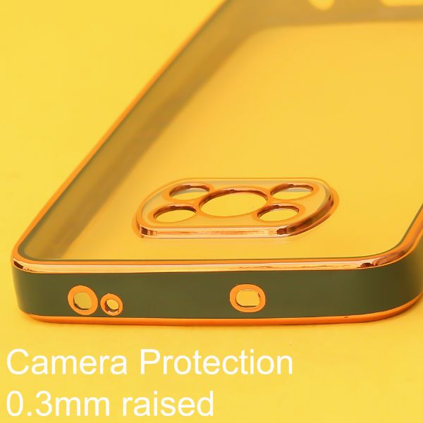 Dark Green Electroplated Transparent Case for Poco X3