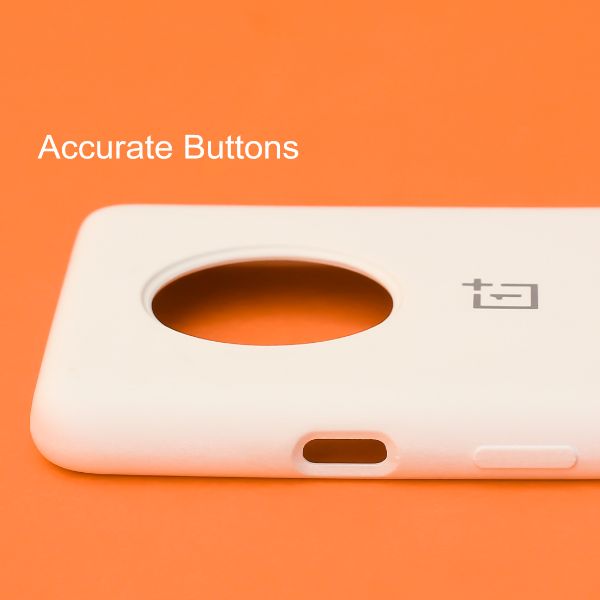 White Original Silicone case for Oneplus 7T