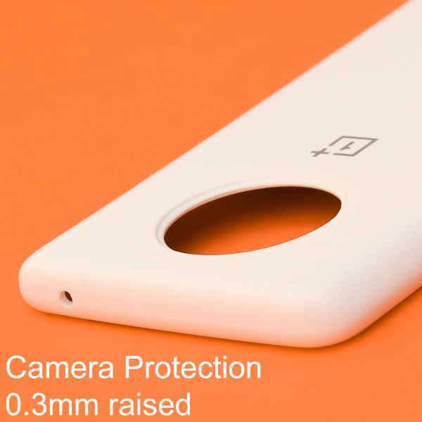 White Original Silicone case for Oneplus 7T