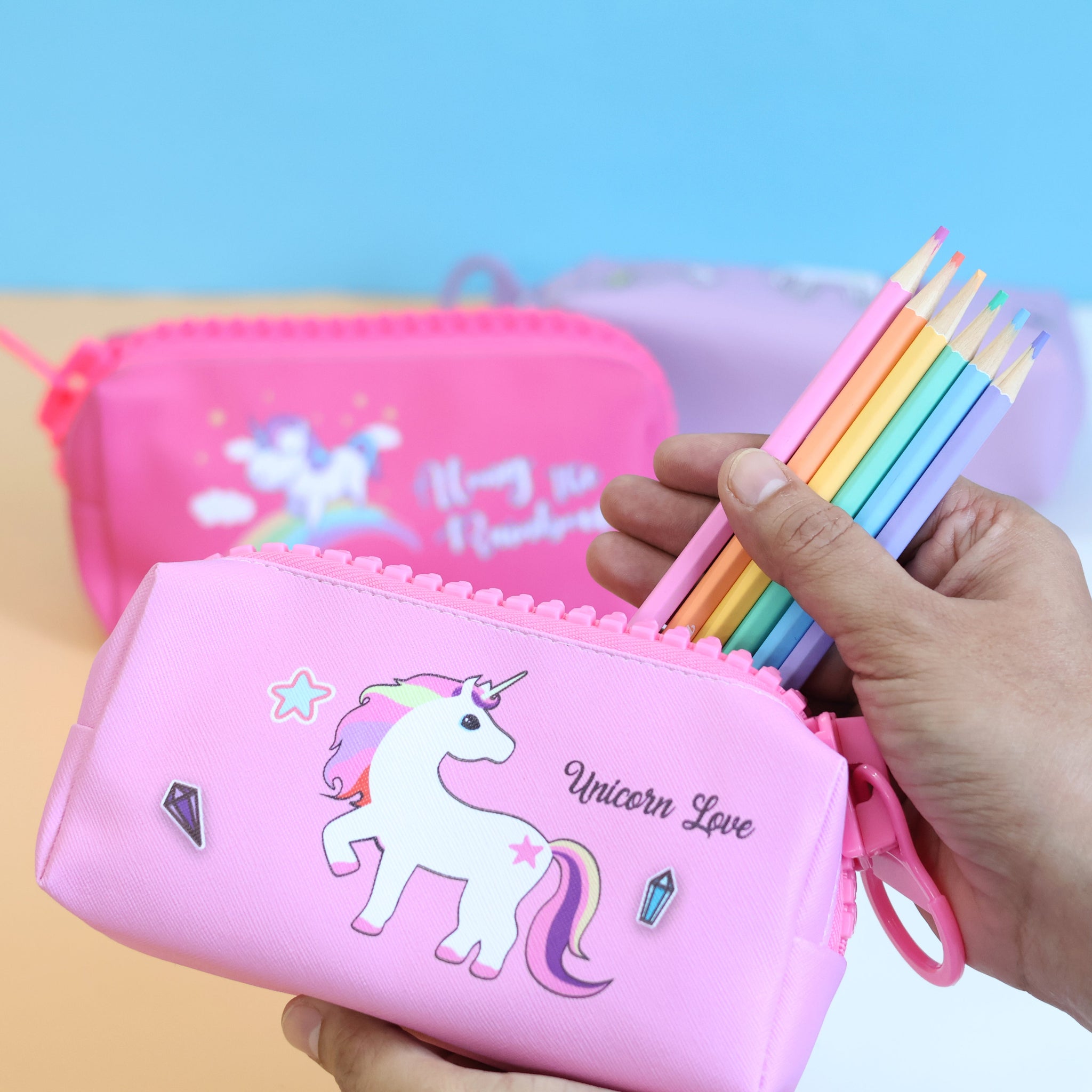 Unicorn Big Zip Pencil Pouch