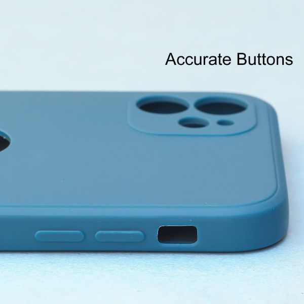 Cosmic Blue Logo Cut Candy Silicone Case for Apple Iphone 12